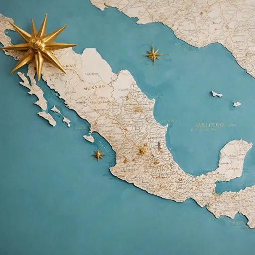 An elegant map of Mexico resorts for refined coastal escapes